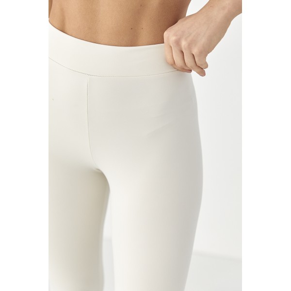Леггинсы женские эластичные молочные Lurex