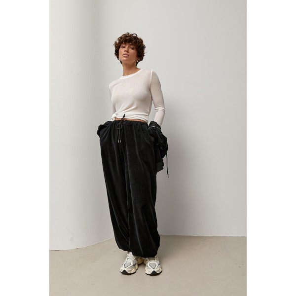 Лонгслив женский свободный хлопок молочный Lurex