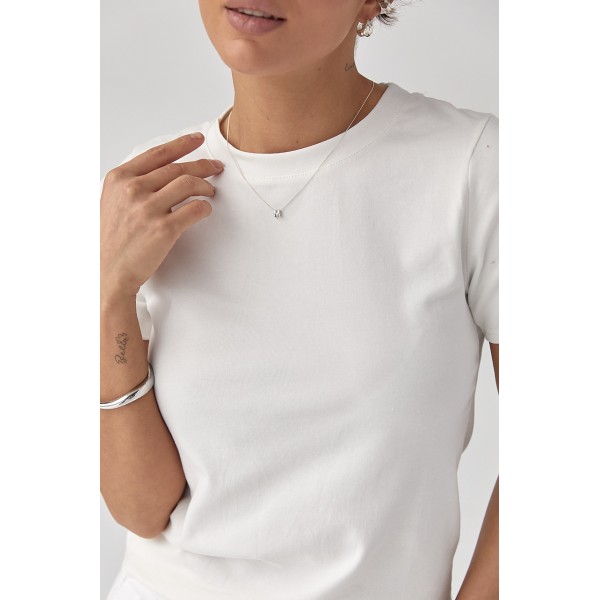 Футболка женская эластичная белая Lurex
