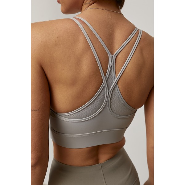 Топ женский спортивный с чашечками Lurex