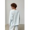 Костюм женский трикотажный с лонгсливом и палаццо голубой Lurex