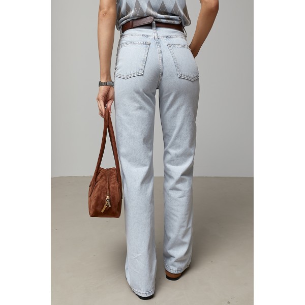Джинсы женские прямые однотонные Lurex