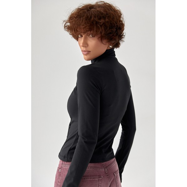 Кофта женская спортивная полиамид черный Lurex