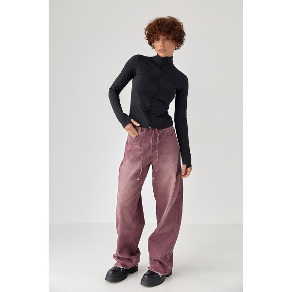 Кофта женская спортивная полиамид черный Lurex