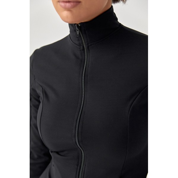 Кофта женская спортивная полиамид черный Lurex