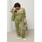 Костюм женский трикотажный кардиган топ брюки хаки Lurex
