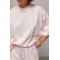 Костюм спортивний вільний з футболкою рожевий Lurex