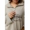 Костюм женский трикотажный со свитшотом и штанами кофейный Lurex