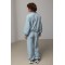 Костюм спортивный свободный с курткой голубой Lurex