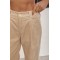 Брюки вельветовые женские хлопковые широкие бежевые Lurex