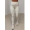 Лосины женские с разрезами молочные Lurex
