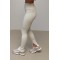 Лосины женские с разрезами молочные Lurex