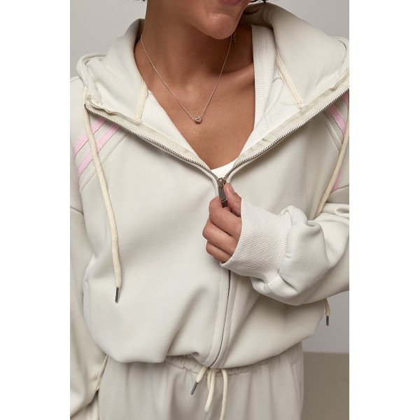 Костюм спортивний з лампасами бежевий Lurex