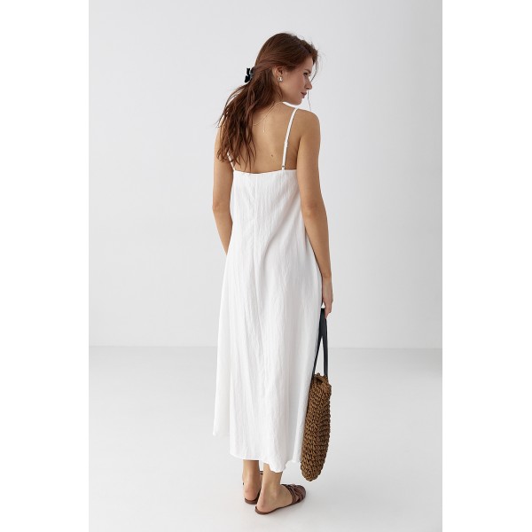 Сарафан женский льняной молочный Lurex