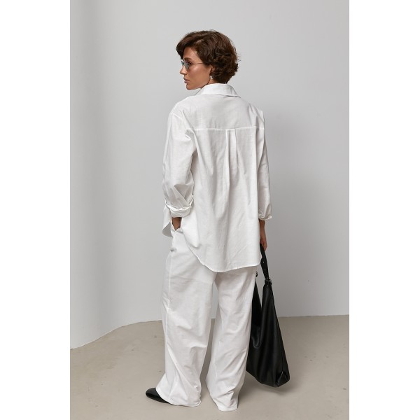 Костюм женский льняной лен белый Lurex