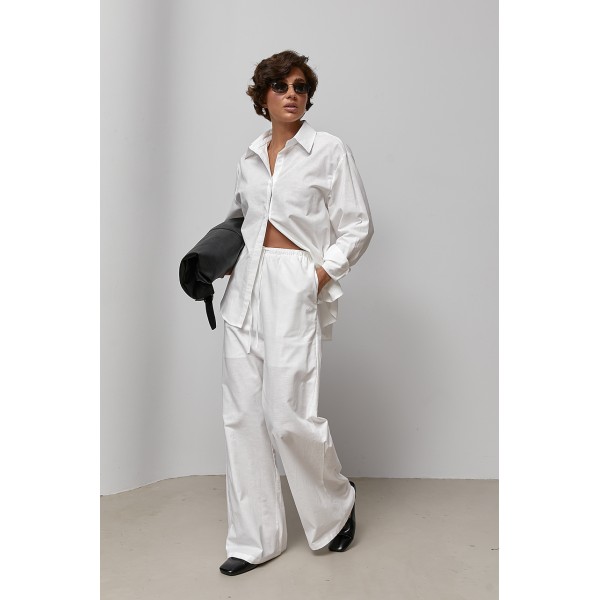 Костюм женский льняной лен белый Lurex