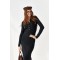 Плаття жіноче трикотажне поло чорне Lurex