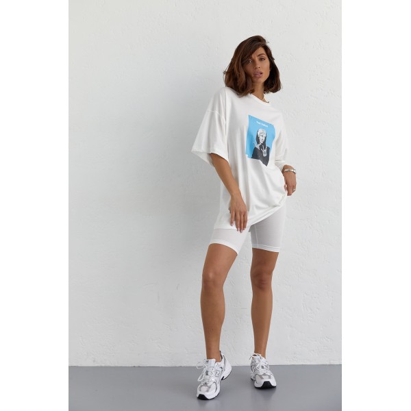 Спортивный костюм женский с велосипедками Lurex