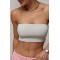 Топ спортивный с чашечками короткий серый Lurex