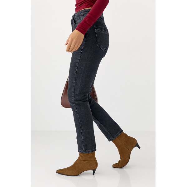Джинсы женские Mom Fit Lurex