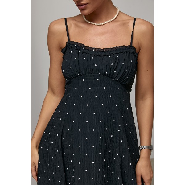 Платье женское мини на бретелях цветочное Lurex