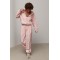 Костюм женский спортивный из плащевки свободный пудра Lurex