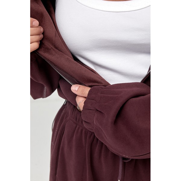 Спортивный костюм женский теплый с контрастными швами Lurex