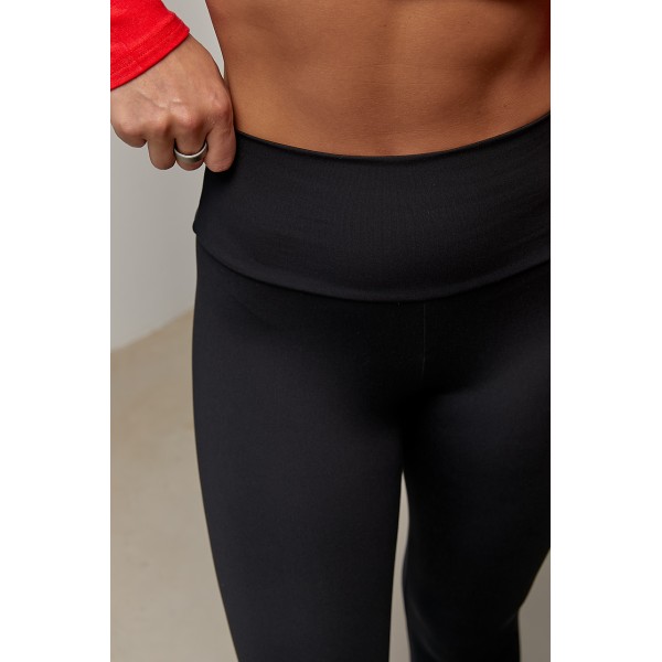 Лосини жіночі з розрізами чорні Lurex