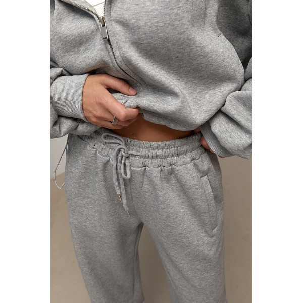 Костюм спортивний з лампасами сірий Lurex