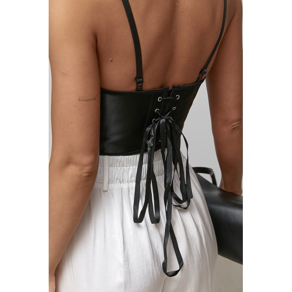 Корсет жіночий атласний на бретелях Lurex