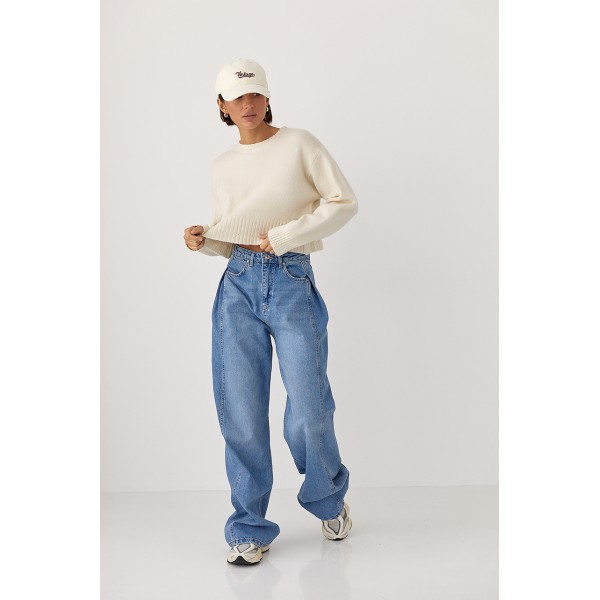 Джинси жіночі широкі Baggy Lurex