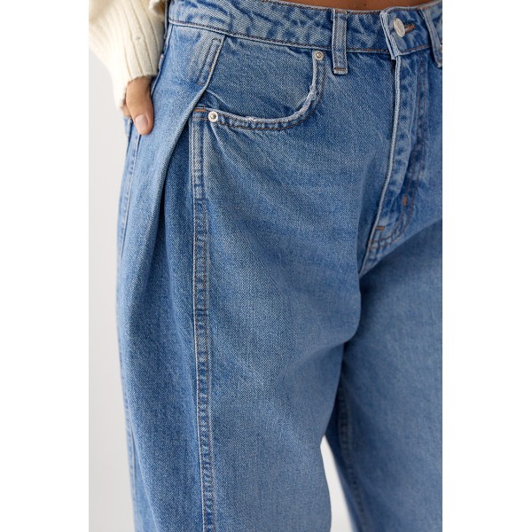 Джинси жіночі широкі Baggy Lurex