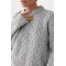 Жіноча кофта трикотажна з косичками сіра Lurex
