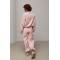 Костюм женский спортивный из плащевки свободный пудра Lurex