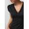 Плаття жіноче коротке в горох з мереживом Lurex