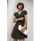 Плаття жіноче коротке в горох з мереживом Lurex