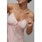 Сарафан женский в горох с кружевом розовый Lurex