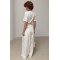 Костюм женский летний с запахом из трикотажа белый Lurex