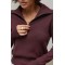 Джемпер женский вязаный с воротником баклажановый Lurex