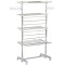 Сушарка для білизни Garment Rack складана на колесах срібляста generic