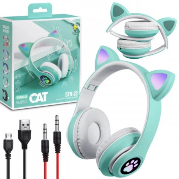 Навушники бездротові Cat Ear STN-28 з плеєром чорні generic