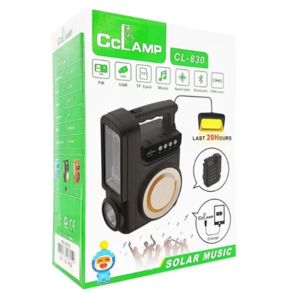 Станція Cclamp CL-830 портативна з ліхтарем та FM-радіо CcLamp