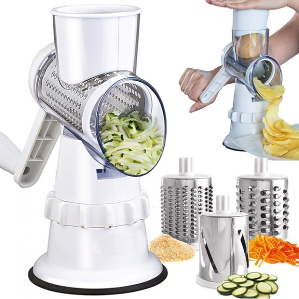 Овочерізка Sumo Slicer ручна з 3 насадками біла generic