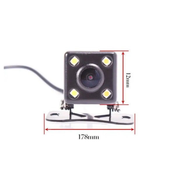 Автокамера Car Cam 707 LED парковочная 170 градусов черная generic