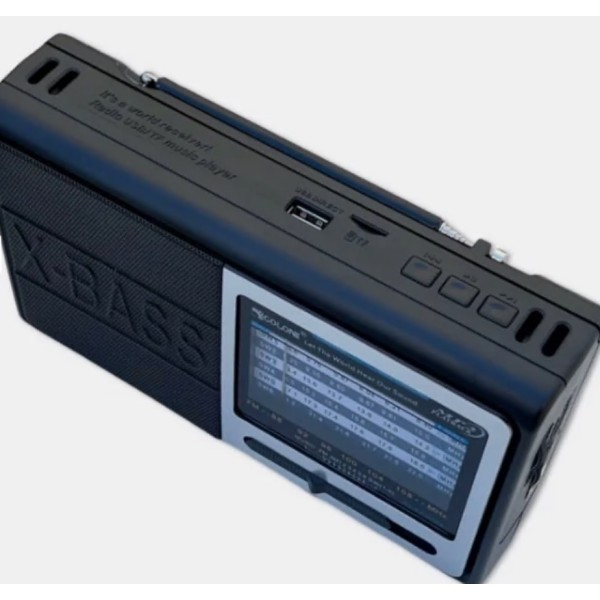 Радіоприймач Golon RX-BT3050S сонячна панель Bluetooth чорний Golon