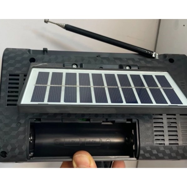 Радіоприймач Golon RX-BT3050S сонячна панель Bluetooth чорний Golon