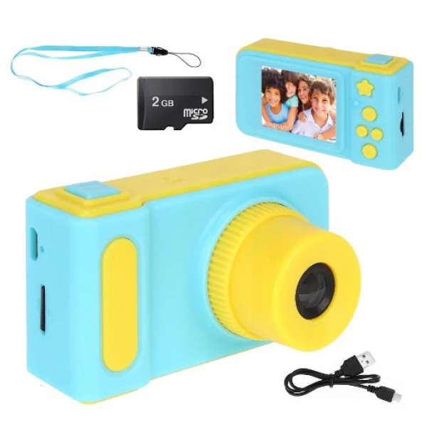 Фотоапарат дитячий summer vacation cam 2 дюйми синій generic