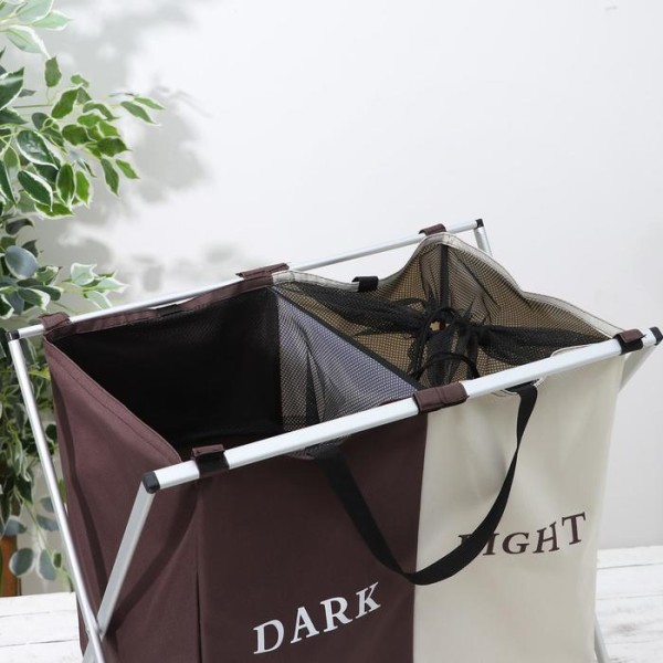 Кошик для білизни Light&Dark складаний 2 секції 61х35х57 см generic