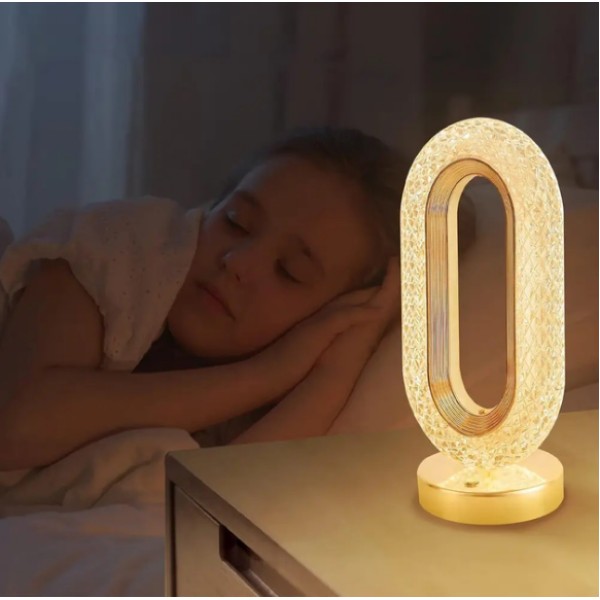 Лампа Crystal Table Lamp настільна прозора generic