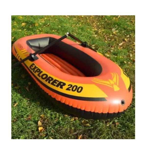 Човен Intex Explorer 185х94х41 см з веслами та насосом помаранчевий Intex